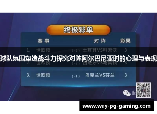 球队氛围塑造战斗力探究对阵阿尔巴尼亚时的心理与表现 球队氛围塑造战斗力探究对阵阿尔巴尼亚时的心理与表现