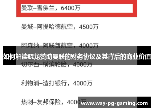 如何解读骁龙赞助曼联的财务协议及其背后的商业价值