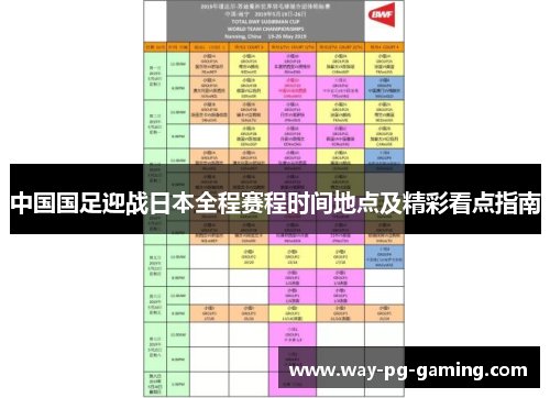 中国国足迎战日本全程赛程时间地点及精彩看点指南 中国国足迎战日本全程赛程时间地点及精彩看点指南