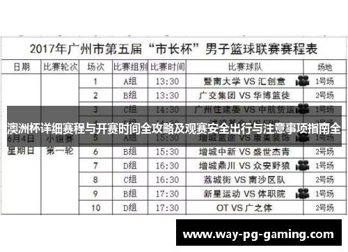 澳洲杯详细赛程与开赛时间全攻略及观赛安全出行与注意事项指南全 澳洲杯详细赛程与开赛时间全攻略及观赛安全出行与注意事项指南全